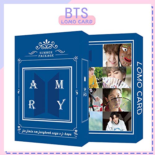 Kpop BTS Summer Package Lomo Cards 54Pcs Bangtan Boys Photo Postcard Set Concert Greeting Card Gift for Fans
