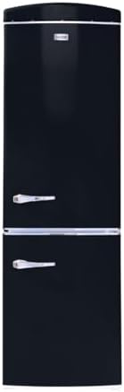 Conserv 24in RETRO BOTTOM MOUNT 11cf Refrigerator Fast Freeze 110V in Black