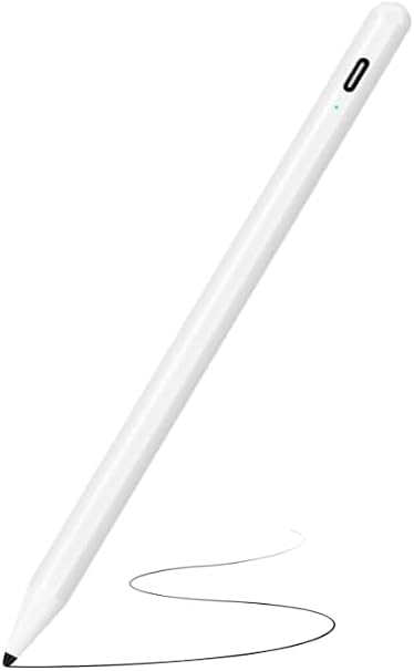 Tablet Kalemi iPad Uyumlu – Stylus Kalem, Avuç İçi Reddetme & Eğim Özelliği, Hassas Yazım, 2 Yedek Uç Dahil, iPad Pro/iPad Mini/iPad Air