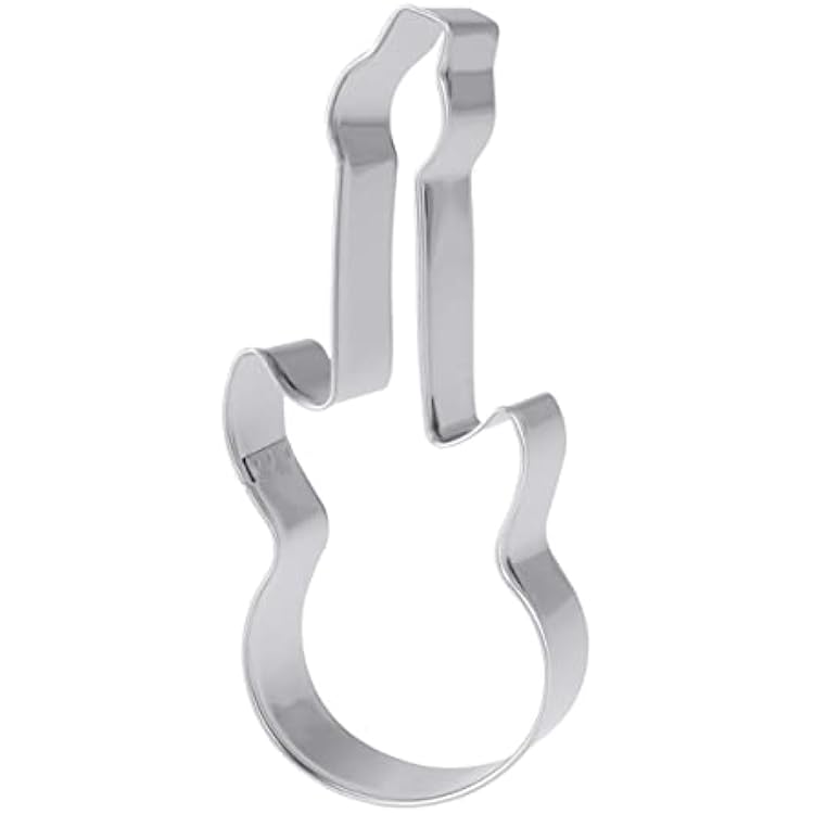 Stainless Steel Big Guitar Cookie Cutter Mold DIY Baking Tool for Fondant Chocolate and Cake Non Stick Easy Creative Cookie Shapes and Special Occasions