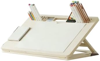 Drafting Desks,Drafting Table,A3 Wood Drawing Board, Portable Drafting Table, with Brush Storage Hole, Adjustable Angle, for Professional Artists and Hobby Painters