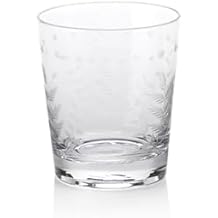 Zodax Spring Leaves Cut Design Glassware and Stemware - Set of 4 (DOF)