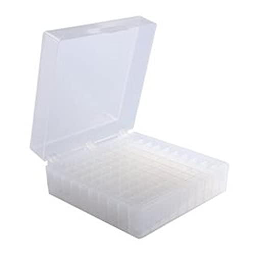 Heathrow Scientific HS120033 100 Well Microtube Storage Box, Cryogenic Box, Tube Storage, 1.5mL2.0mL Tubes,Polypropylene, Natural, 5pk HS120042