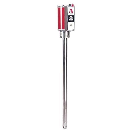 Alemite 9979-A Pneumatic Stationary RAM Grease Pump with Follower and Cover, 50:1 Pump Ratio, 400lb Drum Size, 4.5 lb/min Delivery, 49lb Weight