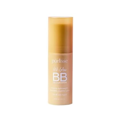 purlisse ViVi Glow BB Highlighter Makeup Stick - Creamy Face Highlighter for a Dewy, Luminous Finish - Hydrating Formula with Hyaluronic Acid, Jasmine & Cornelian Cherry - Soft Pearl Glow (0.28 oz)