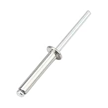 Pop Rivets 1/4" x 1" Size Aluminum Blind Rivets, Steel Mandrel Dome Head, 25 Pack Metal Fastening for Sheet Metal, Gutter & Door Repair Fits Standard Rivet Gun