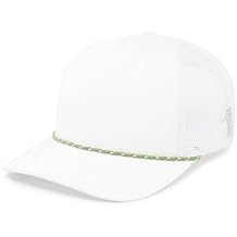 Pacific Headwear Unisex Adult Pacific Headwear Trucker Snapback Braid Cap Cotton Blend Mesh Hat, Pro Model Fit and Curved Visor for Everyday Wear