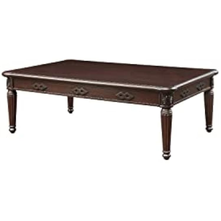 Acme Furniture Rectangular Wood Coffee Table in Espresso Finish