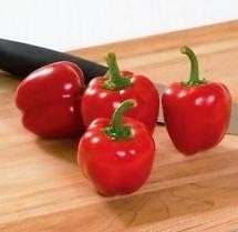 Pepper, Miniature Red Bell (50 Seeds) Capsicum annuum - Excellent for container