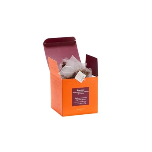 Dammann Freres Sachets, Rooibus Citrus Tea Bags, Premium Gourmet French Tea, Blend Lemon, Clementine, Orange Flavors, 25 Count Single Pack
