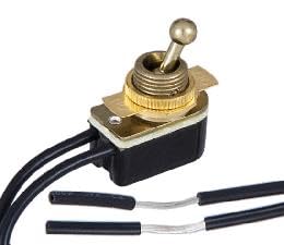 B&P Lamp On-Off Brass Toggle Switch
