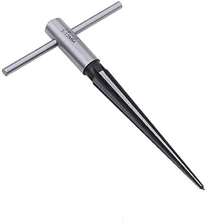 Tzong T Handle Taper Reamer 1/8"-1/2" 3-13mm Bridge Pin Hole Hand Held Tapered Reamers 6 Fluted Chamfer Reaming Guitar Woodworker Luthier Tool