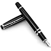 FPR Ambassador Ultra Flex Nib Fountain Pen Set, Black - Refillable Pen wCartridges & Converter - Calligraphy Pens for Writing, Journaling & Gifting - Luxury Pens For Smooth Strokes