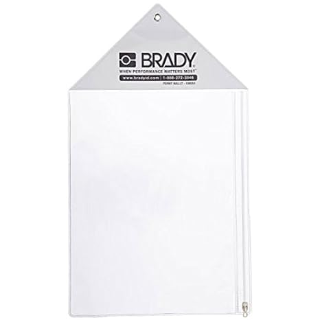Brady PW-PW A4 1, 108054 SCAFFTAG Permit Wallet, (Pack of 20 pcs)