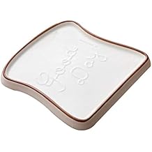 Ceramic Toast Plate - Bread, Sushi, Dessert & Cheese Plates in Brown