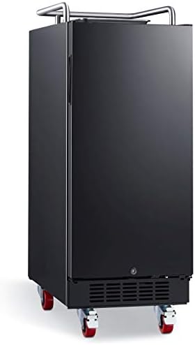 EdgeStar BR1500BL 15" Built-In Kegerator Conversion Refrigerator - Black Stainless Steel