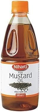 Niharti Pure Mustard Oil 500ml (Pack of 2) | Premium Cold-Pressed | 100% Natural & Aromatic | Multi-Purpose Oil for Hair, Skin