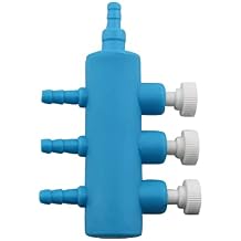RLECS Air Manifold 8mm to 4mm 3 Way Outlet Air Flow Distributor Aquarium Air Pump Hose Splitters Oxygen Pipe Hose Distributors Fish Tank Splitter Lever for Air Tube Pipe Hose Split-Flow Connector