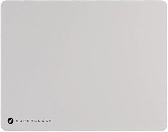 Hm20 Superglass Kaymaz Taban 5Mm Temperli 42X33 Cam Beyaz Mousepad