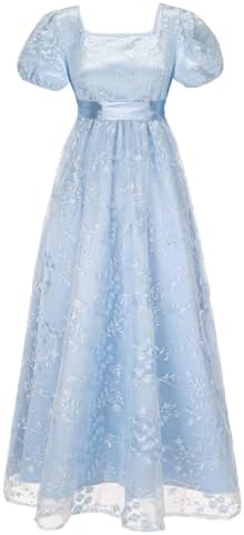 Regency Dresses for Women Regency Era Dress Luxurious Empire Waist Embroidery Ball Gown Tea Party