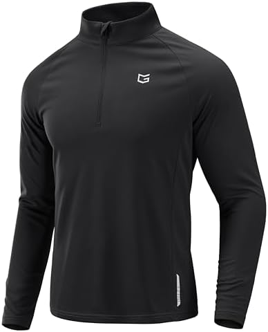 G Gradual Men's Running Shirts Long Sleeve Athletic Shirt Lightweight Quick Dry Quarter Zip Pullover for Men Workout Gym Golf