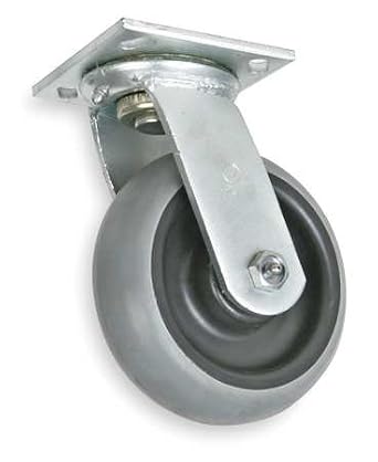 Swivl Plat Caster, Rubber, 8 in., 675 lb, B