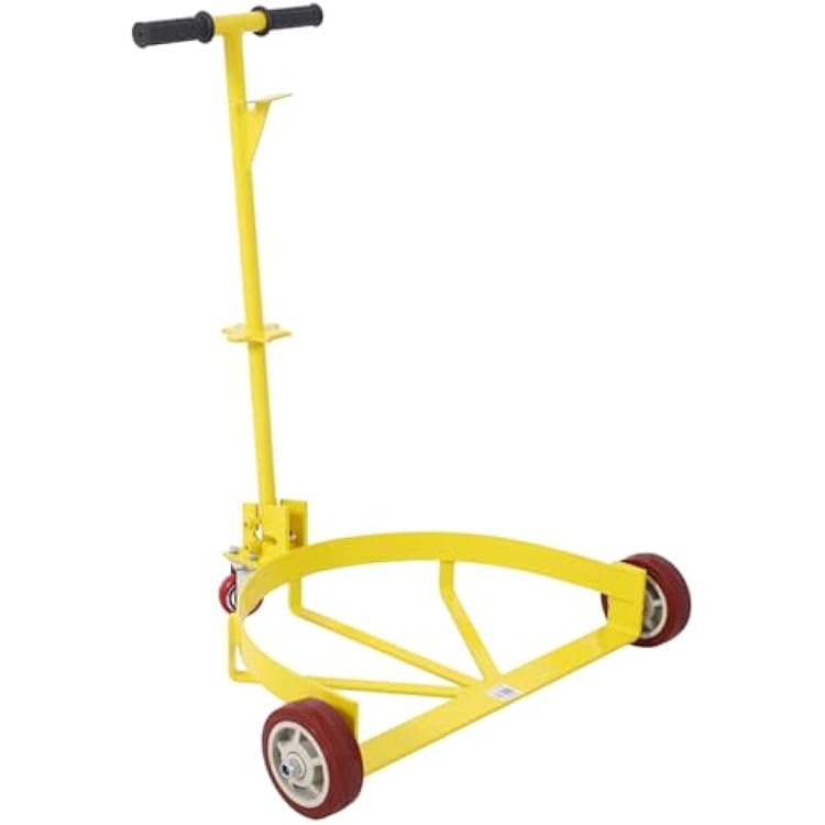 Dawn Jade 55 Gallon Drum Dolly 1pk - 1200 lb Capacity Oil Barrel Drum Roller Cart - Low Profile Steel Oil Drum Caddy