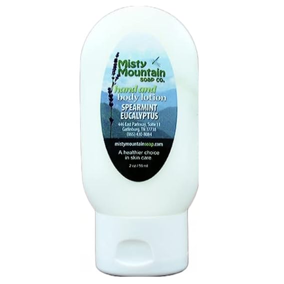 Spearmint Eucalyptus Hand and Body Lotion 2 oz. - Handmade by Misty Mountain Soap Co.