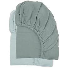 snuggle me Organic Cotton Crib Sheet 2 Pack - Baby Crib Sheets Girl & Boy, 2 Neutral Shades, Silky-Soft, Breathable & Gentle, Fits Standard-Sized Cribs (52 x 28)