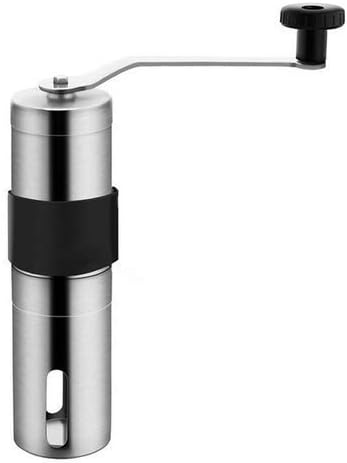 New Larger Capacity 30 Gram Mini Manual Coffee Mill Grinder Stainless Steel Coffee Bean Hand Crank Portable Mill with Non-Slip Silicone Sleeve and Easy to Retrieve Hand Crank for Home
