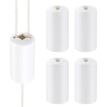 Pangda 5 Pcs Breakaway Cord Condensers Anti Strangulation Design Window Blinds Pull Cord Safety Proof Compatible with All Horizontal Blinds for Households with Small Pets (White)