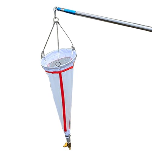 YJINGRUI Plankton Net, 64m Aperture, 200 Mesh Plankton Collection Net, 23.62 Height, 8.27 Diameter, Thickened Experimental Nylon, with 1.1-3m Telescopic Rod