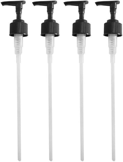 Shaved Ice Syrup Pump Dispenser by Handit, 1/2 Teaspoon Per Pump, Fits 12 oz & 16 oz Syrup Bottles, Heavy Duty Snow Cone Syrup Pump for Slushies, Italian Soda & Coffee Flavoring, 4 Pack