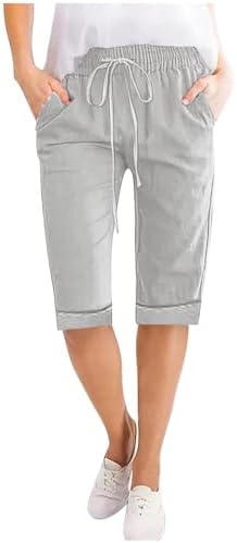 Womens Mid Length Shorts Roll Up Drawstring Baggy Short Pant Loose Plus Size Summer Athletic Shorts 2026