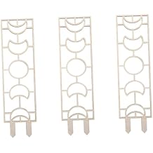 3pcs Wooden Geometric Pergola Plant Wooden Trellis Garden Trellis for Potted Plants