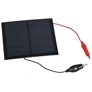 Jameco Valuepro G/S Solar Panel with Alligator Clips, 6V, 150 mA, 0.9W