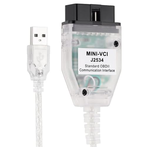 MINI VCI J2534 Cable Fit for Toyota TIS Techstream V14.20.019 Version, Car Diagnostic Tool OBD2 Firmware 1.4.1, Scanner Adapter Diagnostic Cable Scan Tool Support Win XP WIN7 32Bit 16Pin