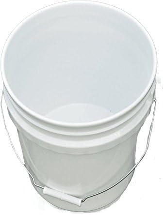 BayTec 3.5 Gallon Plastic Buckets & Pails White - 3 Pack