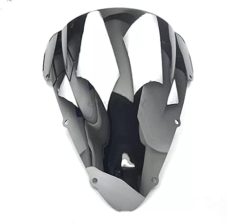 motorcycle windshield Compatible with Honda CBR600 F4I CBR 600 F4i 2001 2002 2003 2004 2005 2006 2007 Motorcycle Windshield WindScreen Double Bubble (Color : Silver)