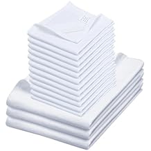 Flour Sack Kitchen Towels |Cotton Blank Towel | Tea Towel Crafting Embroidery for Spring Decor|Thick Absorbent Quick Dry | Baking Bread Proofing Linen Cover (White, 28"x28"-3 Pack & 18"x28"-12 Pack)