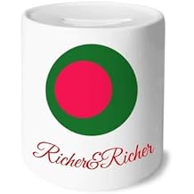 Bangladesh National Flag Asia Country Rich and Rich Bank Saving Box Coin