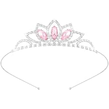Princess Tiara Silver Crystal Tiara Crown Rhinestone Princess Crown Silver Parties Prom Headdresses