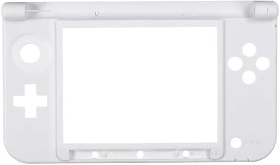 NORMICHIC 3DS XL Game Console Case Bottom Middle Frame Shell Cover (White)