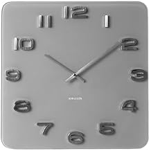 Karlsson Vintage Glass Wall Clock, Grey