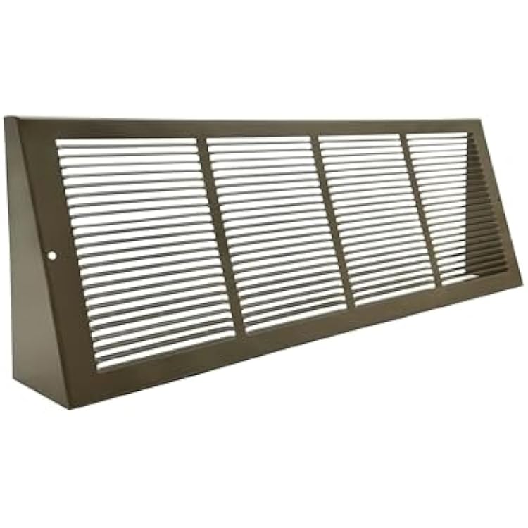Hart & Cooley Extended Depth Triangular Baseboard Grill - 24 x 8 Duct Opening Golden Sand