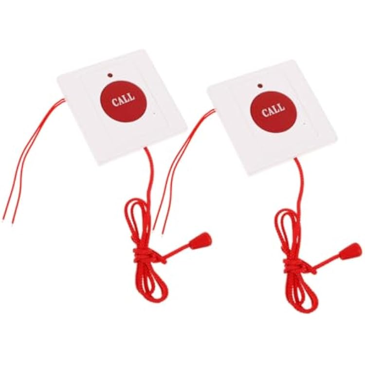 CHILDWEET 2pcs Wall Mounted Emergency Button for Seniors Button with Pull Cord Caregiver for Patient Assistance and Safety