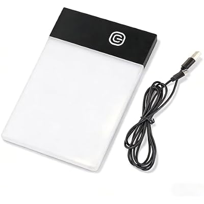 LED Light Board Mini A6 Portable Tracing LED Copy Board Light Box, Drawing Box Flip Book Kit Tablet Paint Pad, Eye Protective Adjustable Light Box 3.3 x 5.1in