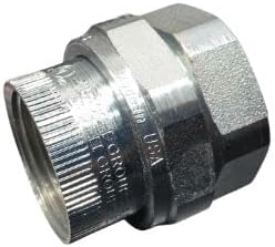 COREX 1" Explosion Proof UNF Straight Union Fitting/Connector For Rigid/IMC Conduit - Steel Construction For Hazardous Locations - F/F - 1-Pack