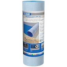 Mapei Mapeguard UM 35 Uncoupling Crack Isolation Membrane 108 Sq Ft Roll for Ceramic and Stone Tile, 1/8 Inch Thick HDPE Waterproofing Flooring Underlayment
