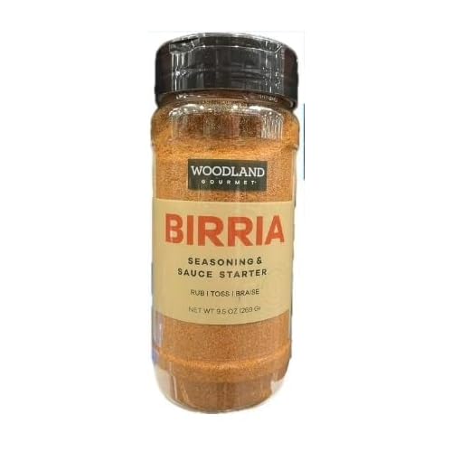 Birria Seasoning & Sauce Starter by Woodland Gourmet, 9.5 oz, Perfect for Tacos, Stews, and Mexican Recipes 1 BOTTLE